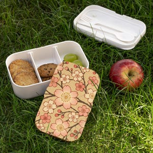Cherry Blossom Bento Lunch Box - Eco-Friendly Meal Prep Container, Perfect for School, Work, Picnics, Gifts, and Spring Celebrations