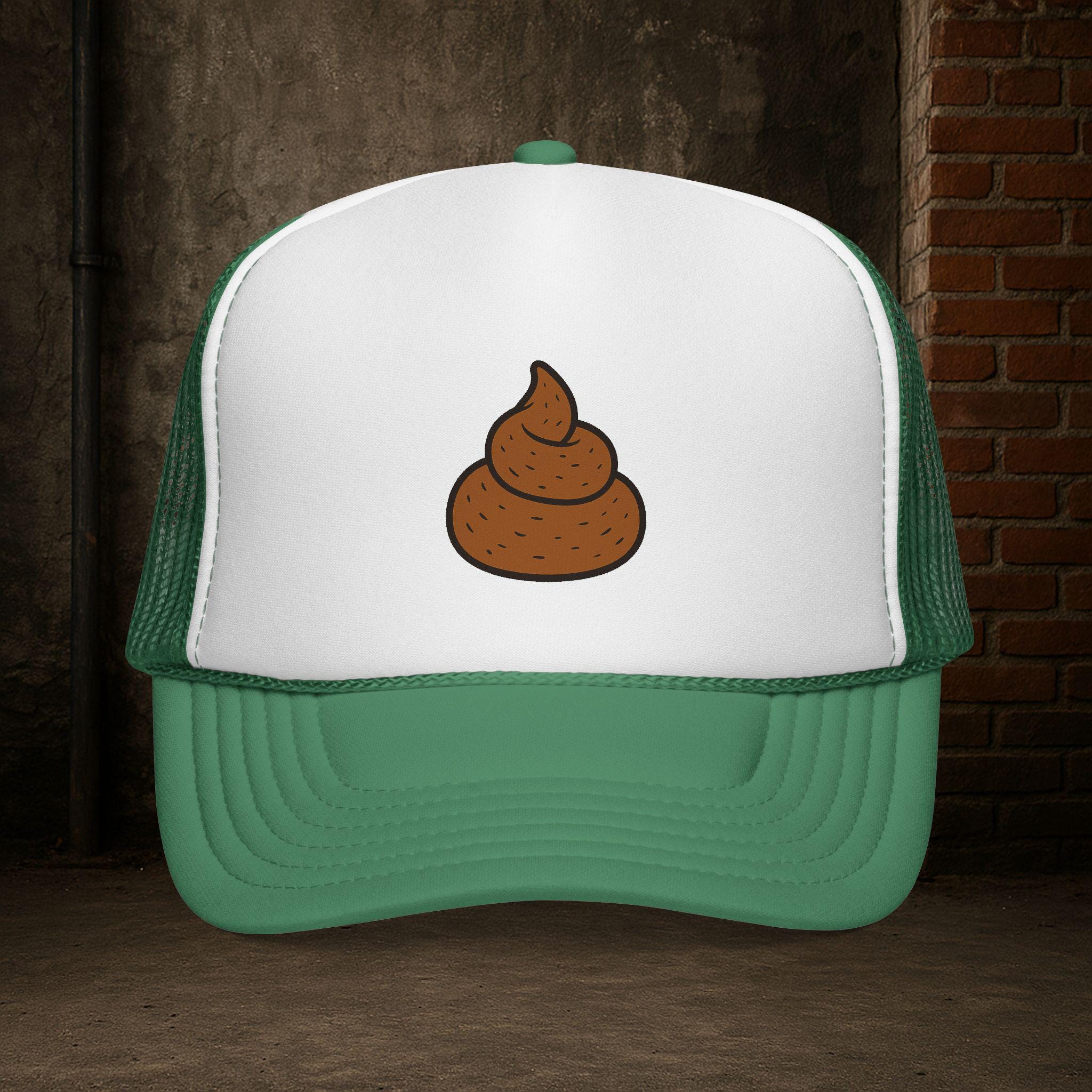 Funny Poop Emoji Trucker Cap, Humorous Cap for Adults, Gift for ...