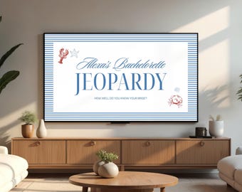 Beach Themed Bachelorette Jeopardy Game, Bachelorette Party Game, Last Toast on the Coast Bachelorette, Hamptons Bach, Coastal, Old Money
