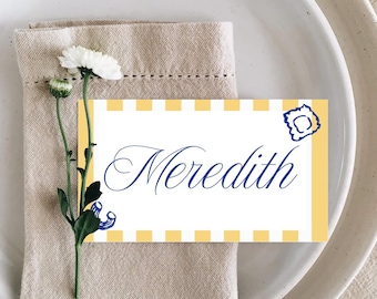 That's Amore Amalfi Coast Bridal Shower Place Cards, Italian Lunch Place Names, Bridal Shower Place Cards, Place Settings, Italian Dinner