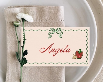That's Amore Bridal Shower Place Cards, Italian Lunch Place Names, Bridal Shower Place Cards, Place Settings, Italian Dinner Party
