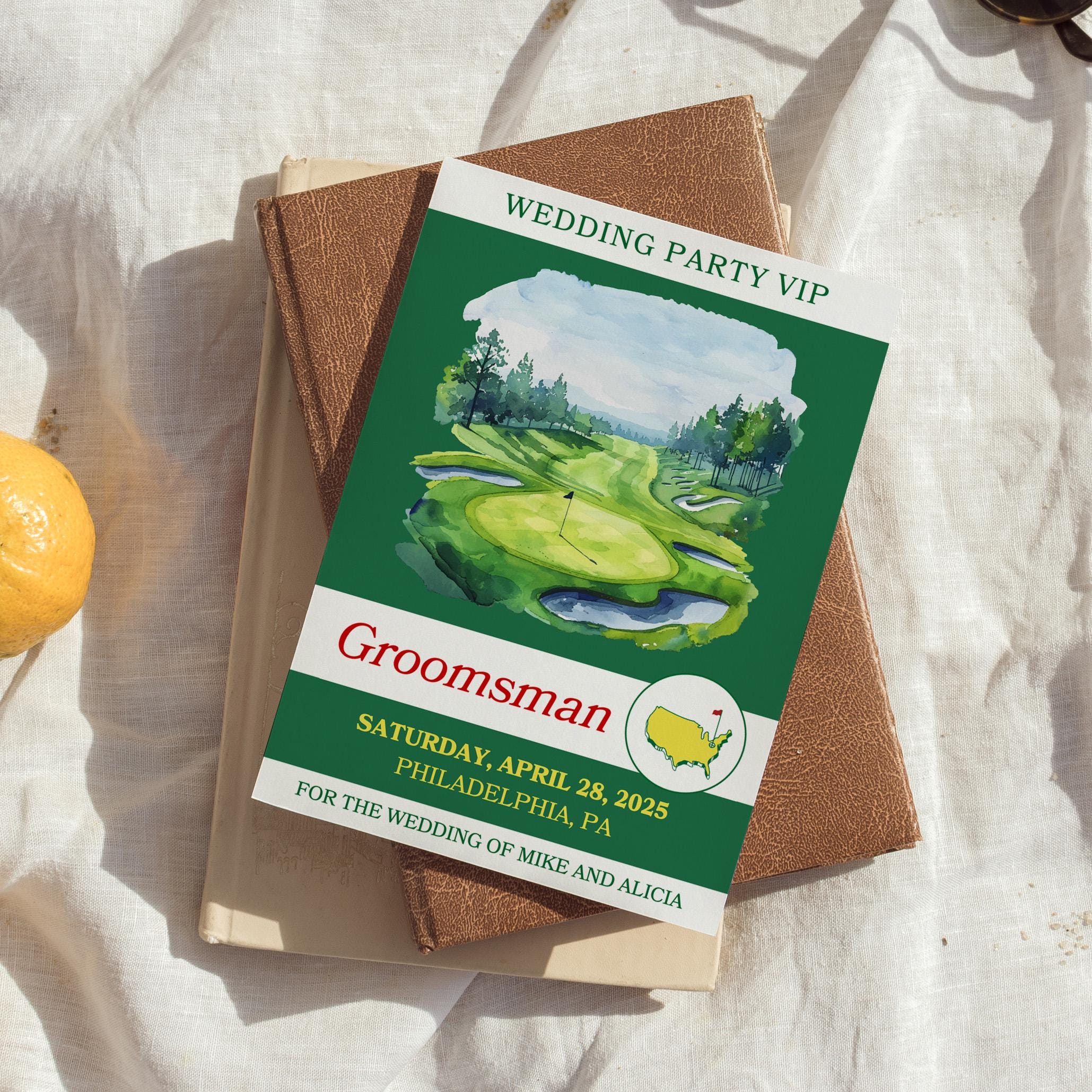 Groomsmen Proposal Card, Golf Trip, Masters Groomsmen, Bachelor Party, Will You Be My Groomsman, Asking Groomsman idea