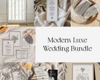 Old Money Wedding Bundle, Welcome Sign, Table Numbers, Seating Chart, Save the Date, Wedding Suite, Name Cards, Bar | Heritage Collection