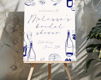 That's Amore Bridal shower Welcome sign template, Italian pizza and pasta sign, italian style bridal editable, painted, DIY editable, wine