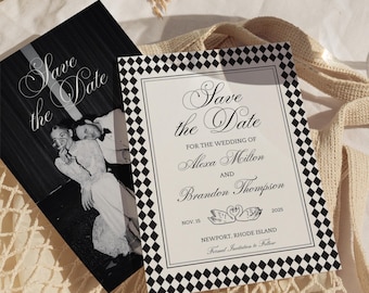 Old Money Save The Date Template, Luxe Save The Date Card, Vintage Save The Date, Photo Save the Date, Elegant Save The Date, Minimal Invite