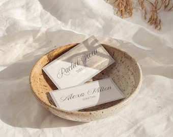 Old Money Wedding Place Cards, Wedding Name Cards, Table Place Cards, Editable Personalized Cards | Heritage Collection