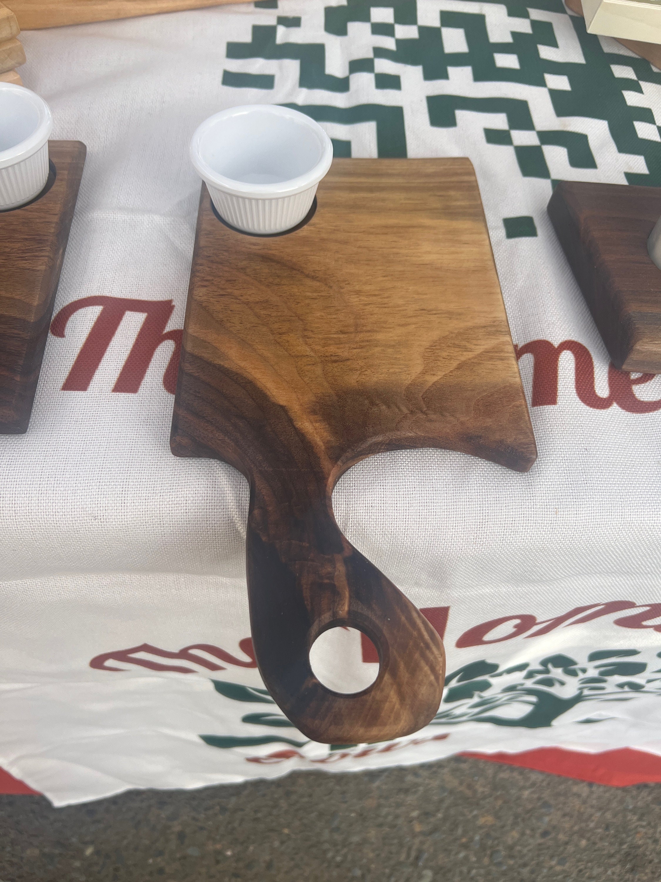 Mini Charcuterie Board W/ Ramekin Serving Board With Handle Custom