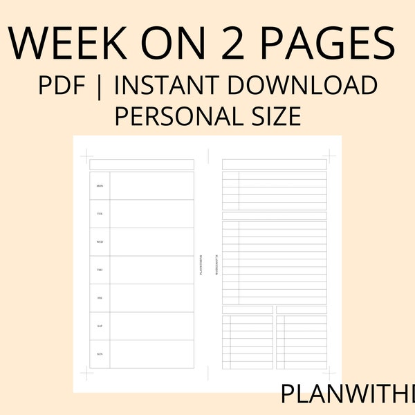 Pdf Personal Filofax - Etsy