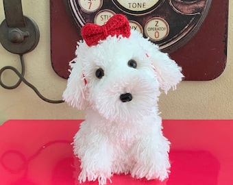 Snowie, the Maltese, Amigurumi Maltese Pattern, Maltese Crochet Pattern, PDF File Format (English)