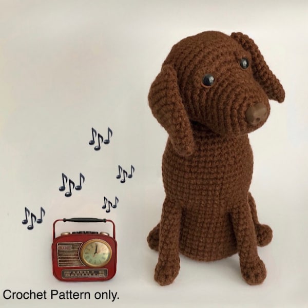 Labrador Dog Amigurumi Crochet Pattern, PDF File Format (English)