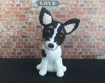 Toy Fox Terrier Dog Amigurumi Crochet Pattern, PDF File Format (English)