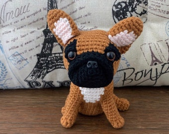 French Bulldog Amigurumi Crochet Pattern, PDF File Format