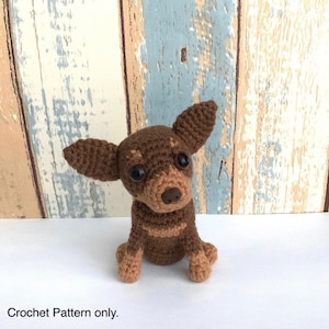 Chihuahua Dog Amigurumi Crochet Pattern, PDF File Format (English)