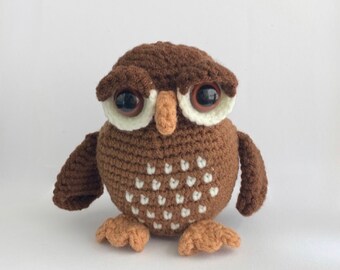 Owl Crochet Pattern, Owl Amigurumi Pattern,  Owleandro, PDF File Format