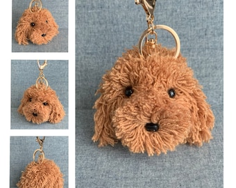 Miniature Poodle Bag Charm Crochet Pattern, dog Key Holder Crochet Pattern, PDF File Format (English)