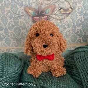 Schema all'uncinetto per amigurumi del barboncino in miniatura, formato file PDF (inglese)