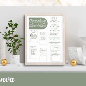 Cleaning Schedule Printable | Cleaning Schedule Editable  | Cleaning Schedule and Checklist | Cleaning Schedule Download | Cleaning Digital