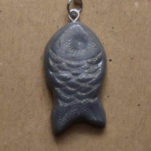 Clay Fish Charm Keychain