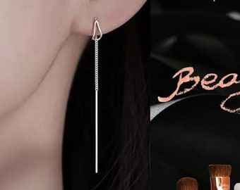 Sterling zilveren lange en bungelende oorbellen voor vrouwen Cadeau voor haar verjaardag sieraden cadeau idee sieraden vrouw cadeau sieraden