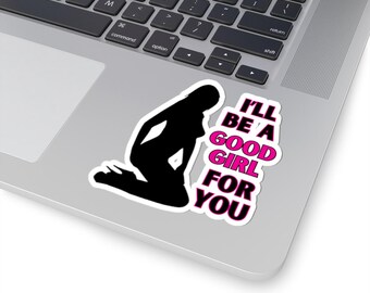 Sassy Pink Vinyl Sticker, Flirty Relationship Decal, Playful Romance Laptop Sticker
