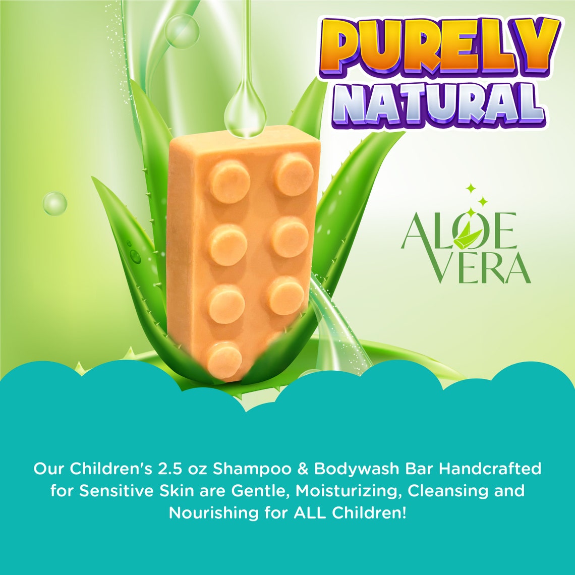 Soap Suds Construction Building Blocks Soap, 2 in 1 Shampoo and