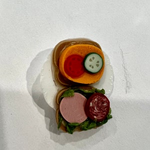Dollhouse Miniature Open Sandwich