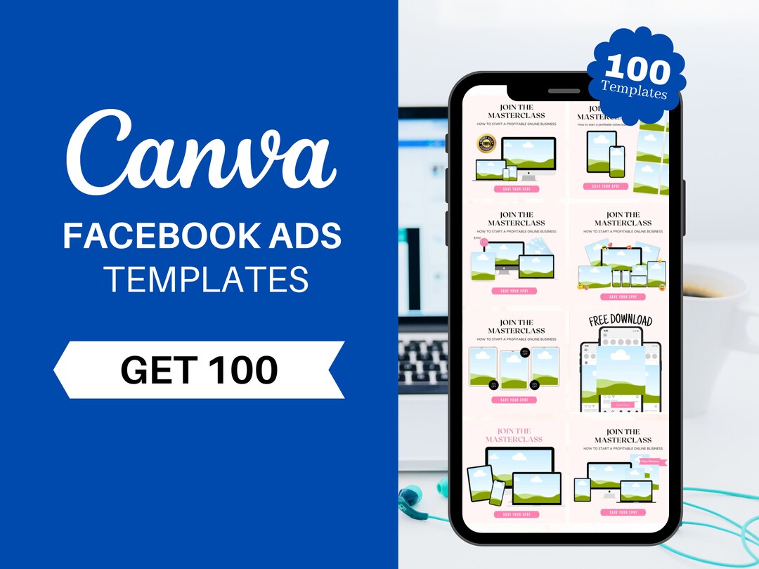 FACEBOOK ADS TEMPLATE Canva Template For Facebook And Etsy Espa a