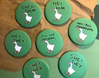 Pronoun button badge large - 59mm∅
