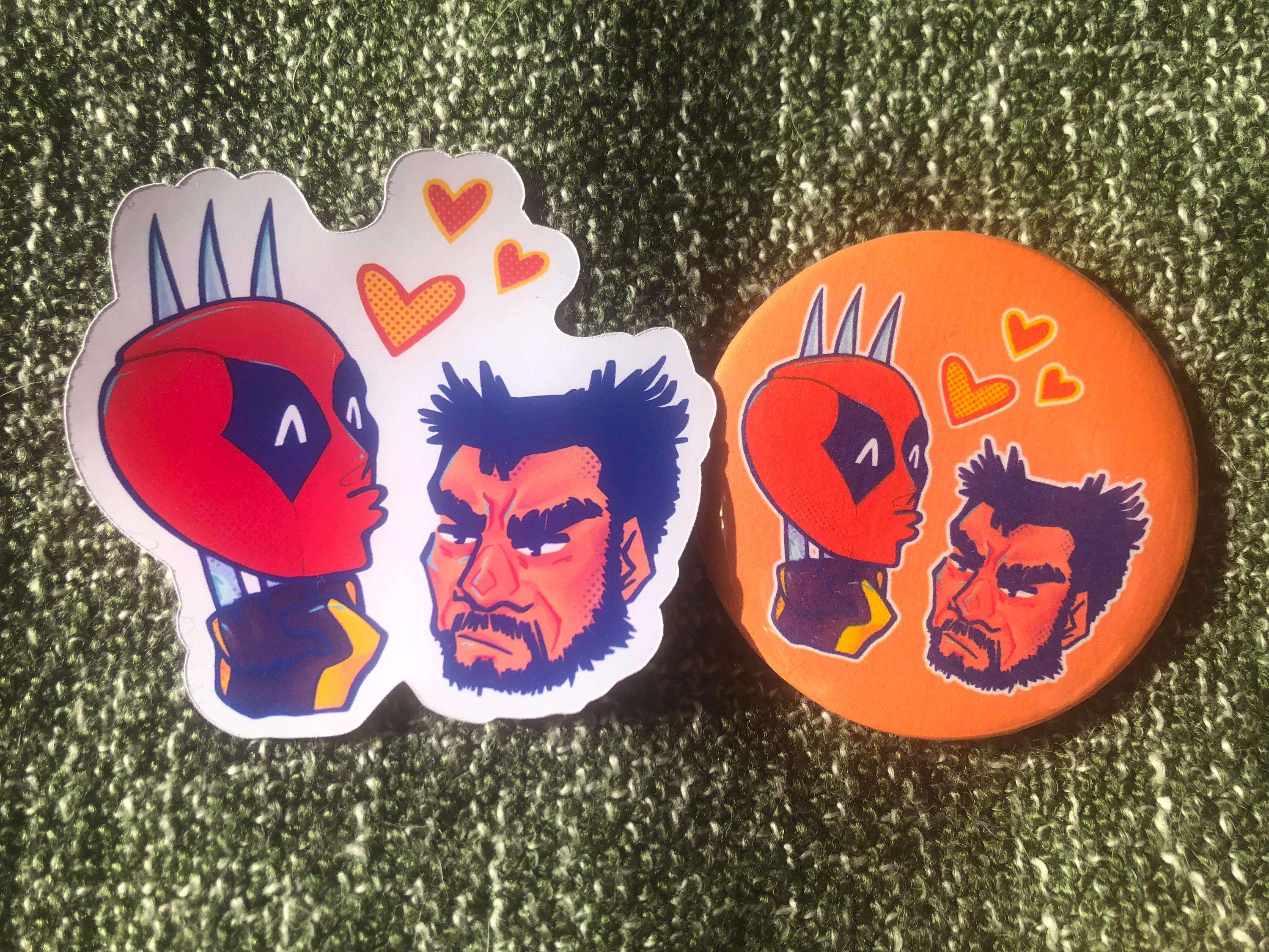 Deadpool and Wolverine - Stickers, Button Badges, Magnets large - 59mm∅