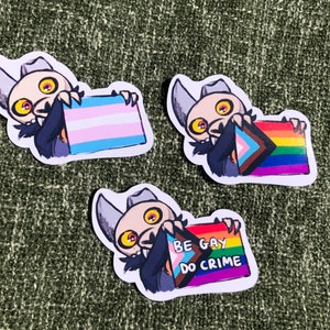 Naklejki TOH King Pride Be Gay Do Crime and Trans - zestaw i pojedyncze