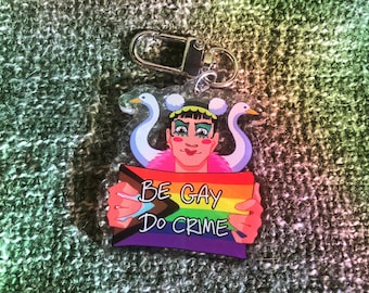Bon Clay Be Gay do Crime acryl epoxy sleutelhanger en stickers - One Piece Anime Inspired Pride