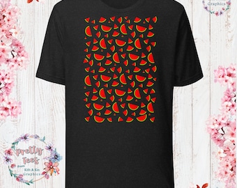 Watermelon Cottage Core Pretty Tee Watermelon Clothes Watermelon Shirt Garden Aesthetic Clothing Cottagecore Clothes Botanical Watermelon