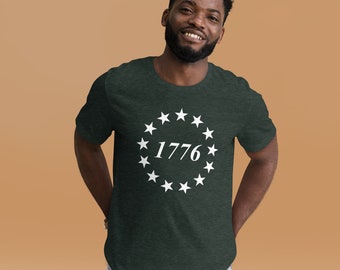 1776 Unisex T-Shirt - USA Shirt, 1776 US Flag T-Shirt, 4th July Shirt, Patriotic T-Shirts, Gun Owner Shirt, Veteran Shirt, Political T-Shirt