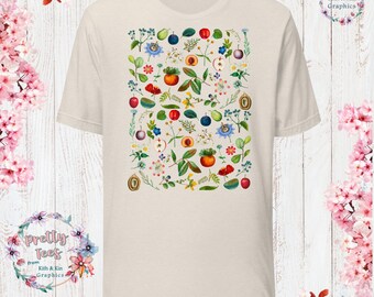 Botanical Cottage Core Tee Botanical Clothes Botanical Shirt Botanical Aesthetic Cottagecore Clothes Garden Aesthetic Shirt