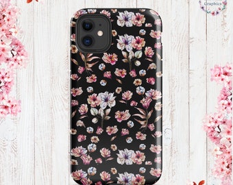 Cottage Core Floral Watercolor iPhone® Tough Case 11/Pro/Pro Max - 12 mini/12/Pro/Pro Max - 13 mini/13/Pro/Pro Max -14/Plus/Pro/Pro Max