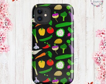 Tough Cottage Core Veggies iPhone® Case 11/Pro/Pro Max - 12 mini/12/Pro/Pro Max - 13 mini/13/Pro/Pro Max -14/Plus/Pro/Pro Max