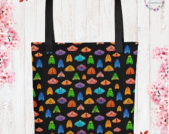 Moths Cottage Core Tote Bag Garden Aesthetic Botanical Illustration Reusable Bag Gift Vegan Bag Farmers Market Tote ECO Friendly