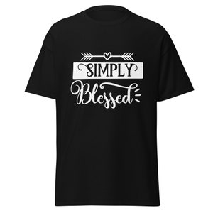 Simply Blessed Men's Classic Tee (Dark Colors) Christian T-Shirts, Religious Shirt, Jesus T-Shirt, Faith Shirt, Bible Verse Tee