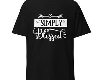 Simply Blessed Men's Classic Tee (Dark Colors) Christian T-Shirts, Religious Shirt, Jesus T-Shirt, Faith Shirt, Bible Verse Tee