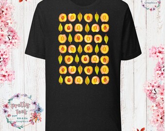 Peaches Cottage Core Pretty Tee Peaches Clothes Peaches Shirt Garden Aesthetic Clothing Cottagecore Clothes Botanical Peaches Print
