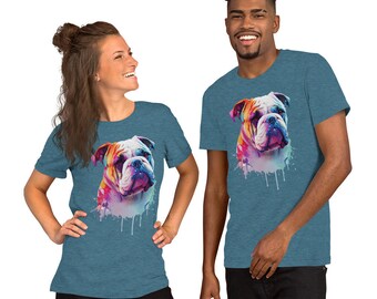 Bulldog Unisex T-Shirt - Bulldog Mom T-Shirt, Bulldog Lover Shirt, Bulldog T-Shirt, Dog Mom Shirt, Bulldog Mom Shirt, Dog Mom Gift