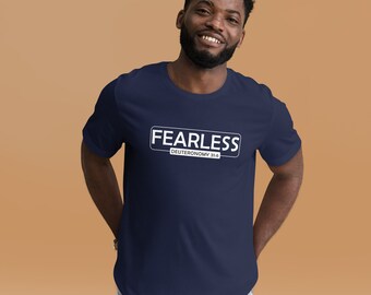 Fearless DEU 31:6 Unisex T-Shirt - Christian T-Shirts, Religious Shirt, Jesus T-Shirt, Inspirational Shirt, Faith Shirt, Bible Verse Tee