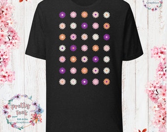 Daisy Cottage Core T-Shirt Flower Clothes Daisy Shirt Garden Aesthetic Clothing Cottagecore Clothes Botanical Daisy Print
