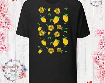 Lemon Cottage Core Pretty Tee Lemon Clothes Lemon Shirt Garden Aesthetic Clothing Cottagecore Clothes Botanical Lemon Print