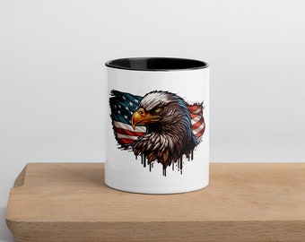 Eagle and Flag Mug - American Patriotic Mug, Patriotic Gift, Patriotic Gifts, Coffee Mug, Declaration of Independence, America Coffee Mug
