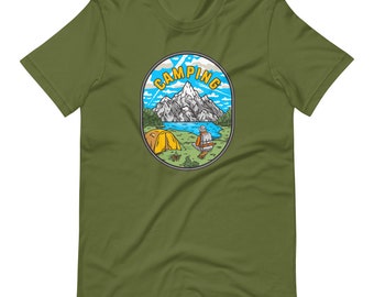 Camping Unisex T-Shirt - Camping T-Shirt, Camping Life, Outdoors T-Shirt, Campfire T-Shirt, Nature T-Shirt, Camp Life, Hiking T-Shirt