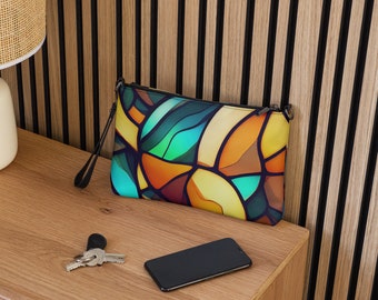 Stained Glass Pattern Crossbody Bag - Gift for Her, Mother's Day Gift, Shoulder Bag, Messenger Bag, Wristlet, Boho Purse