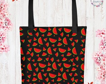 Watermelon Cottage Core Tote Bag Garden Aesthetic Botanical Illustration Reusable Bag Gift Vegan Bag Farmers Market Tote ECO Friendly