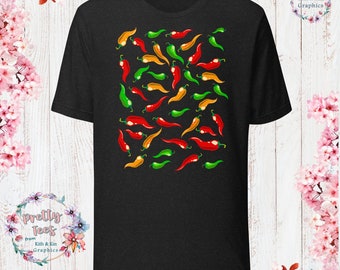 Chili Peppers Cottage Core Tee Chili Peppers Clothes Chili Peppers Shirt Botanical Aesthetic Cottagecore Clothes Garden Aesthetic Shirt