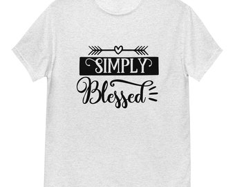 Simply Blessed Men's Classic Tee (Light Colors) Christian T-Shirts, Religious Shirt, Jesus T-Shirt, Faith Shirt, Bible Verse Tee